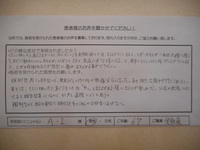 ヒザの激痛がなくなりました　大津市大津京　A・I様 男性 ６７才 会社員