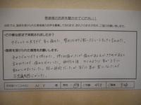 整形外科でストレートネックと言われました　大津市石山　Ｎ・Ｙ様 女性 ４５才 主婦